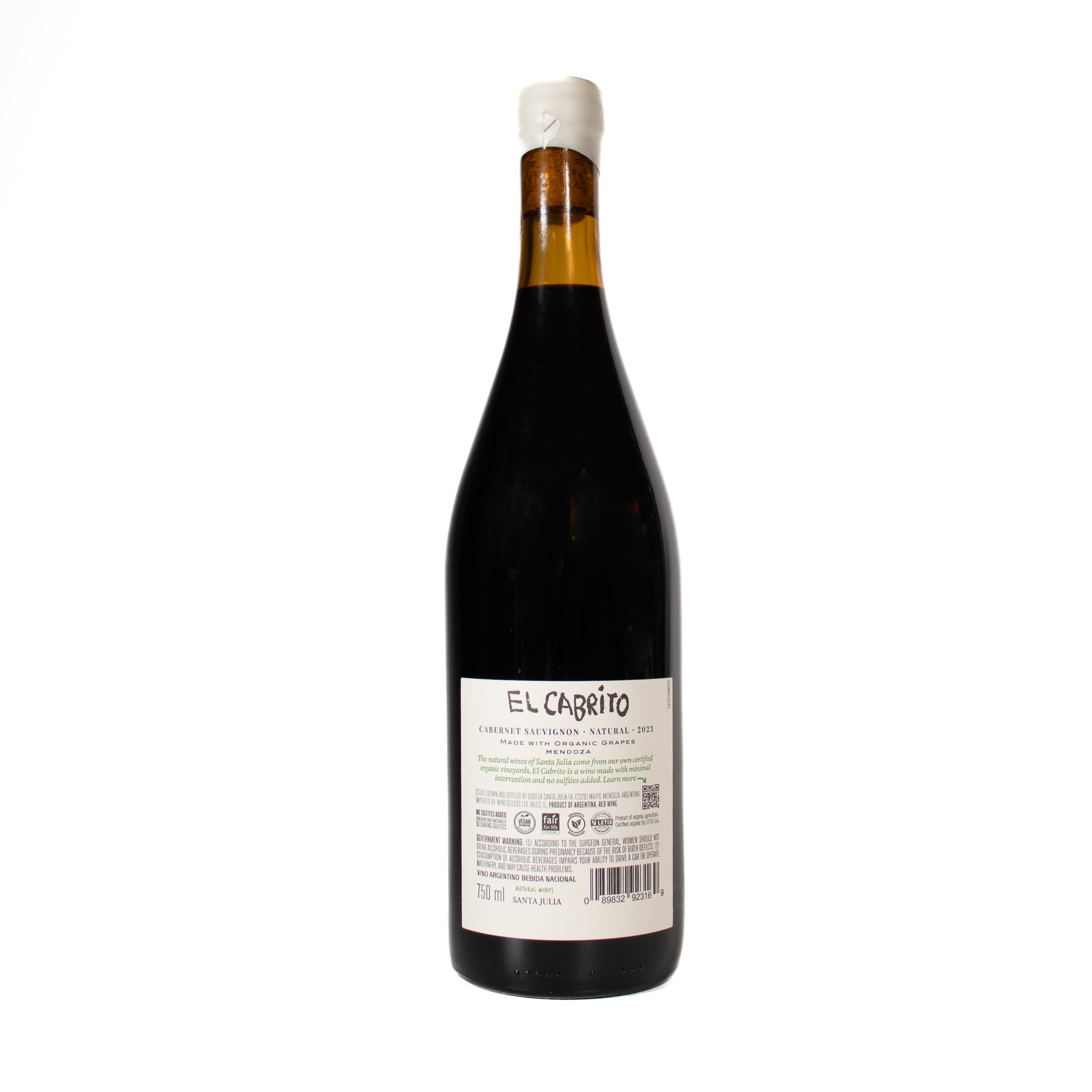 ナチュールワイン<br>エル・カブリト カベルネ・ソーヴィニヨン 750ml / El Cabrito Cabernet Sauvignon