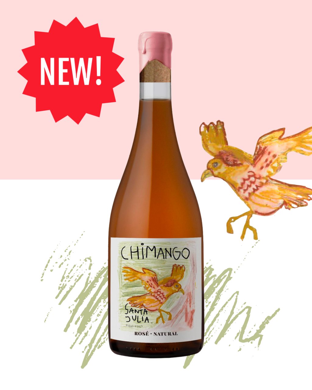【6本セット】ナチュールワイン<br>チマンゴ マルベック ロゼ 750ml / Chimango Rose x 6 set