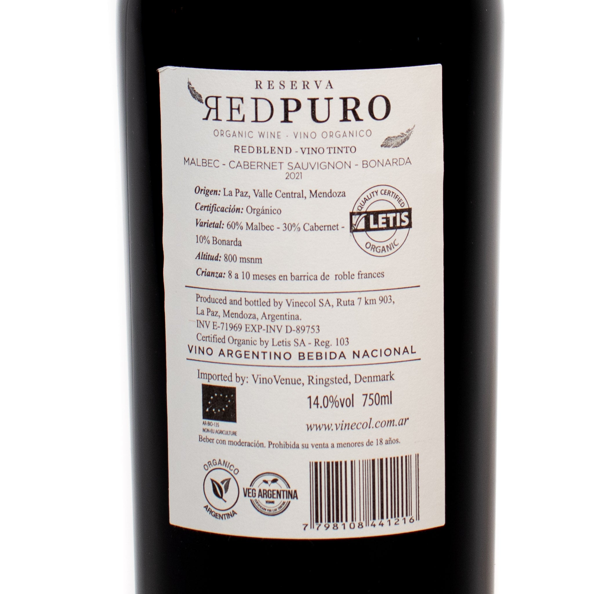 オーガニック レッド ブレンド 750ml / Red Puro Organic Blend