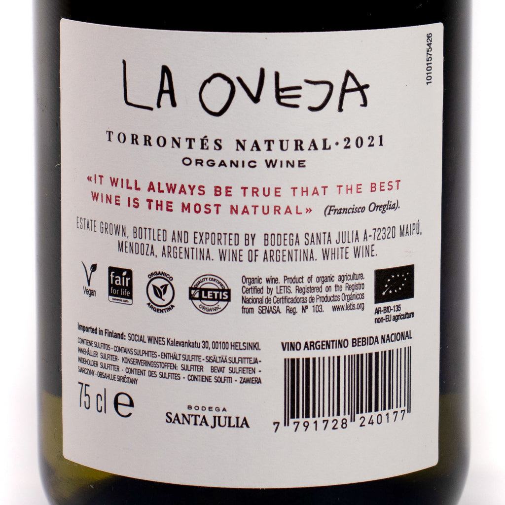ナチュールワイン<br>ラ・オベーハ トロンテス 750ml / La Oveja Torrontes