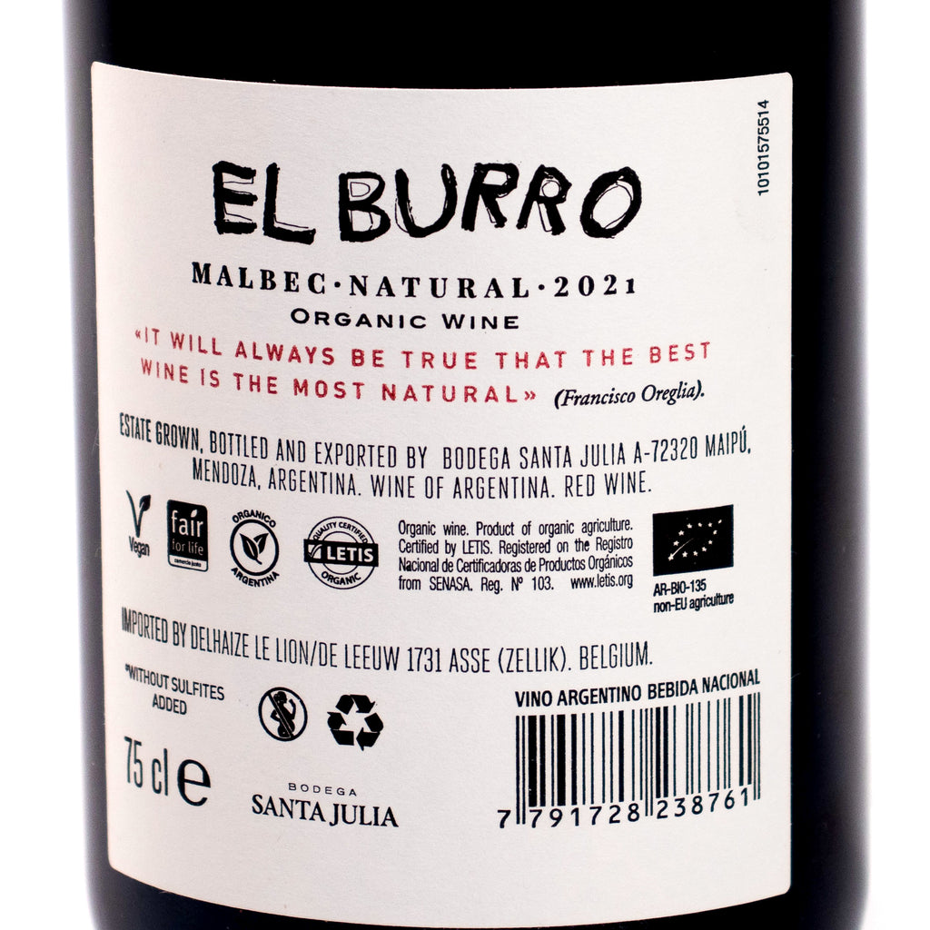 ナチュールワイン<br>エル・ブーロ マルベック 750ml / El Burro Malbec