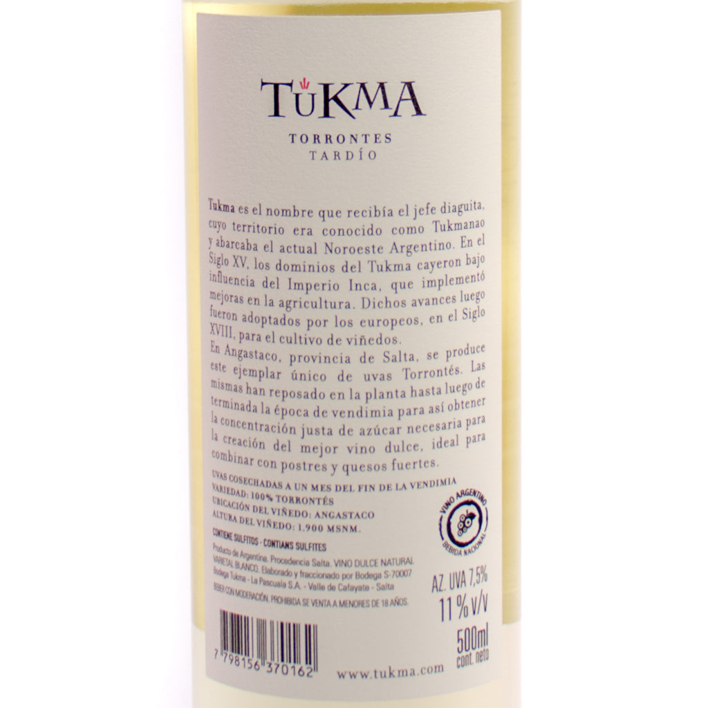 【デザートワイン】トロンテス・タルディオ  500ml / Torrontés Tardío