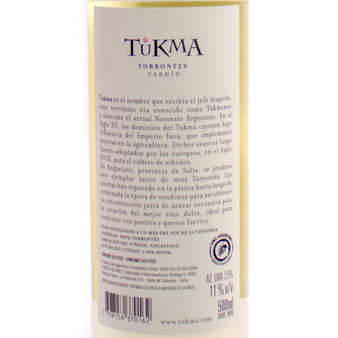 【デザートワイン】トロンテス・タルディオ  500ml / Torrontés Tardío